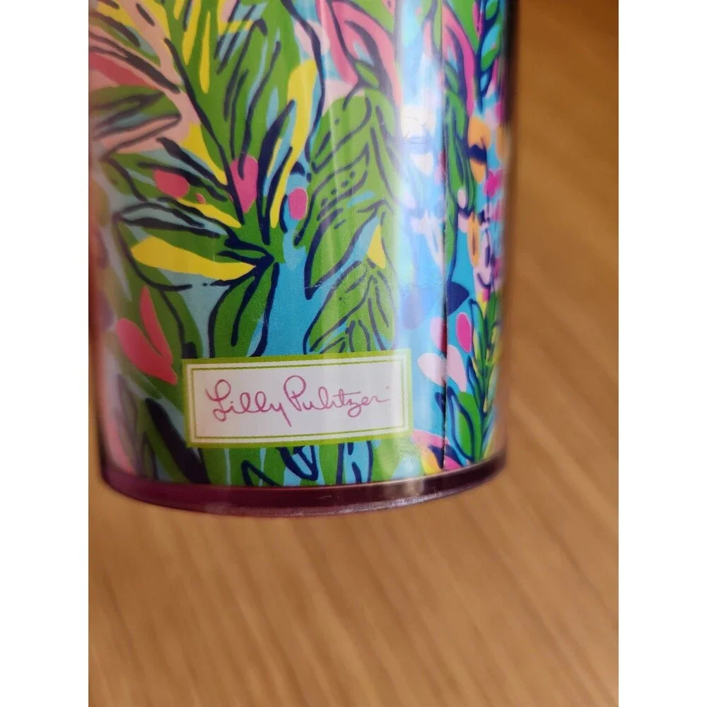 Lilly Pulitzer Tropical Floral Print Travel Tumbler 16oz